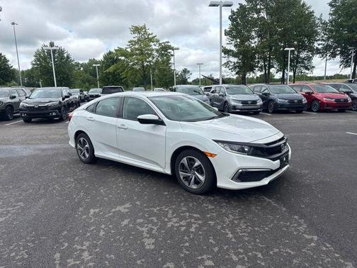 Platinum White Pearl 2021 Honda Civic LX