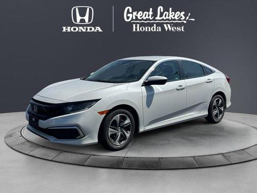 Platinum White Pearl 2021 Honda Civic LX