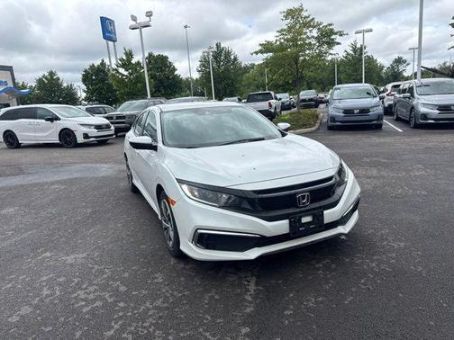 Platinum White Pearl 2021 Honda Civic LX