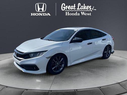 Platinum White Pearl 2020 Honda Civic EX