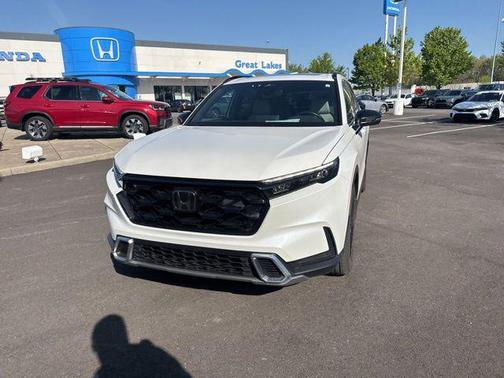 Platinum White Pearl 2025 Honda CR-V Hybrid Sport Touring AWD