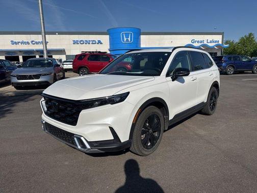 Platinum White Pearl 2025 Honda CR-V Hybrid Sport Touring AWD