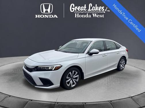 Platinum White Pearl 2024 Honda Civic LX