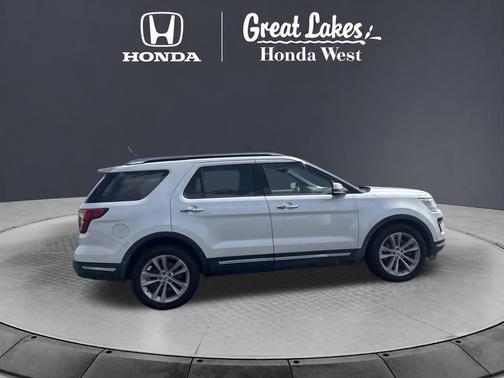 White Platinum Metallic Tri-Coat 2018 Ford Explorer Limited