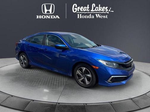 Aegean Blue Metallic 2020 Honda Civic LX