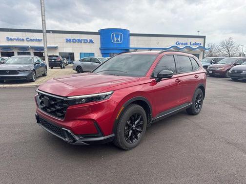 Radiant Red Metallic 2025 Honda CR-V Hybrid Sport AWD
