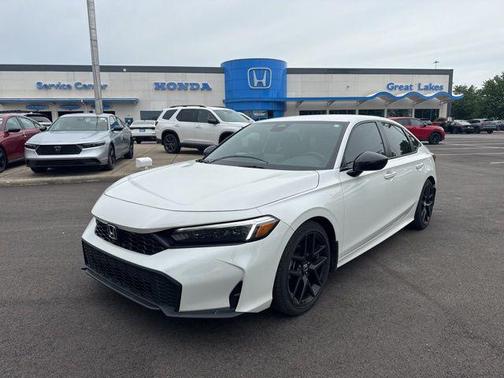 Platinum White Pearl 2025 Honda Civic Sport