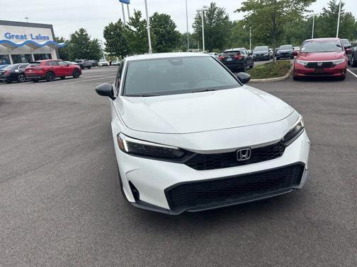 Platinum White Pearl 2025 Honda Civic Sport