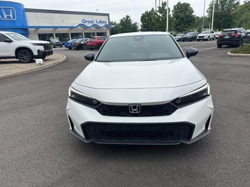 Platinum White Pearl 2025 Honda Civic Sport