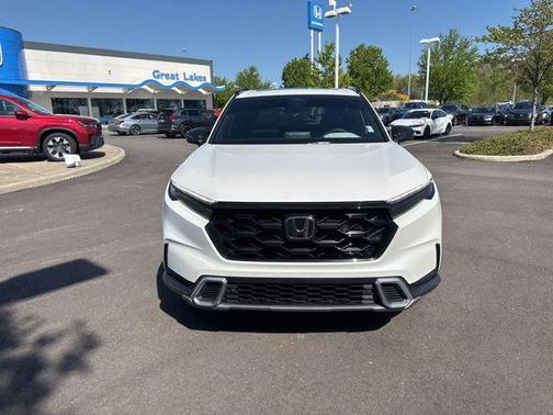 Platinum White Pearl 2025 Honda CR-V Hybrid Sport Touring AWD