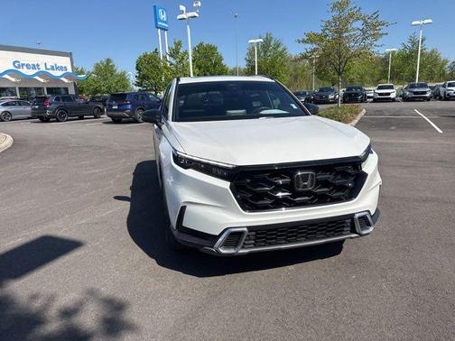 Platinum White Pearl 2025 Honda CR-V Hybrid Sport Touring AWD