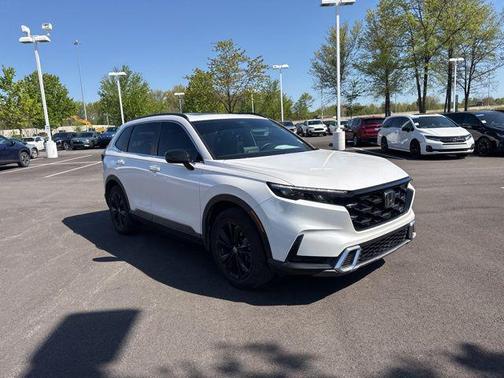 Platinum White Pearl 2025 Honda CR-V Hybrid Sport Touring AWD