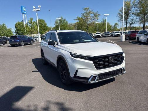 Platinum White Pearl 2025 Honda CR-V Hybrid Sport Touring AWD