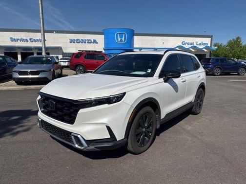 Platinum White Pearl 2025 Honda CR-V Hybrid Sport Touring AWD