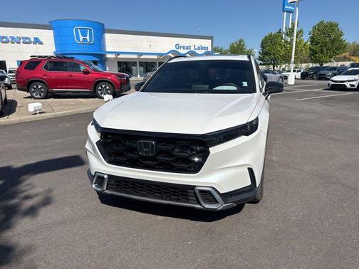 Platinum White Pearl 2025 Honda CR-V Hybrid Sport Touring AWD