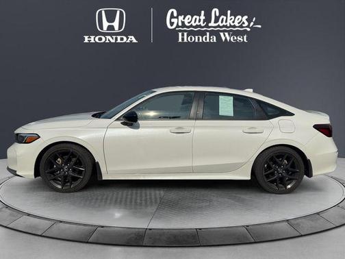 Platinum White Pearl 2025 Honda Civic Sport