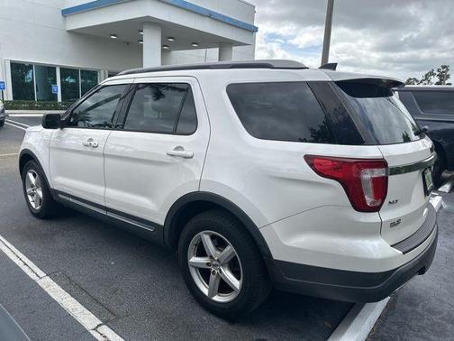 White Platinum Clearcoat Metallic 2018 Ford Explorer XLT