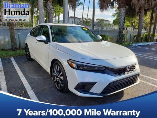 Platinum White Pearl 2024 Honda Civic EX-L