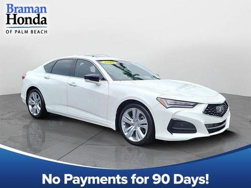 Platinum White Pearl 2023 Acura TLX Technology