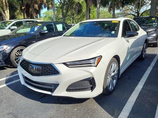 Platinum White Pearl 2023 Acura TLX Technology