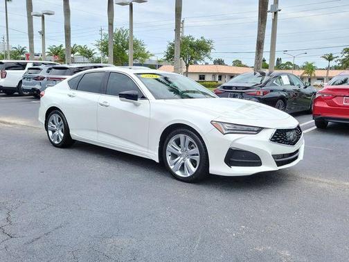 Platinum White Pearl 2023 Acura TLX Technology