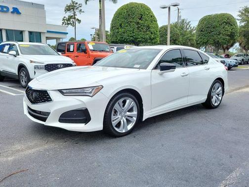 Platinum White Pearl 2023 Acura TLX Technology