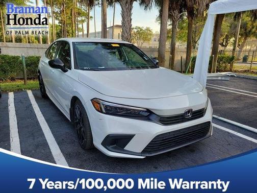Platinum White Pearl 2024 Honda Civic Sport
