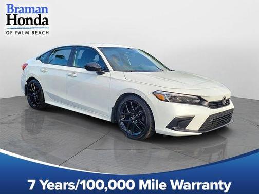 Platinum White Pearl 2024 Honda Civic Sport