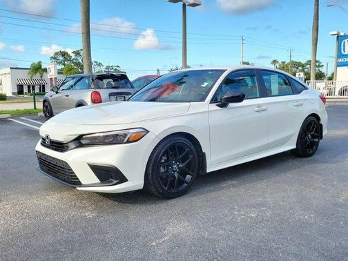 Platinum White Pearl 2024 Honda Civic Sport