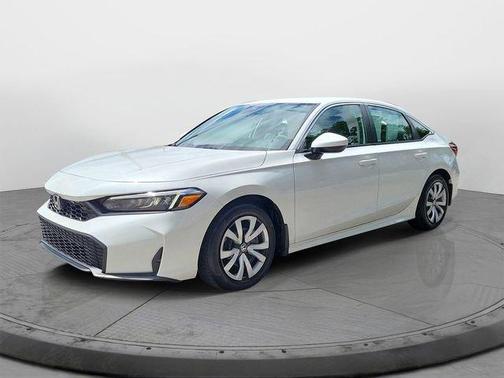 Platinum White Pearl 2025 Honda Civic LX