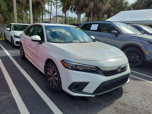 Platinum White Pearl 2024 Honda Civic EX