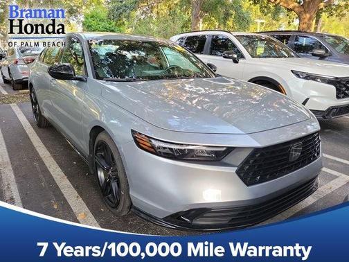 Solar Silver Metallic 2024 Honda Accord Hybrid Sport-L