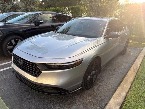 Solar Silver Metallic 2024 Honda Accord Hybrid Sport-L