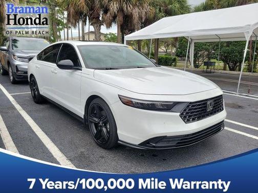 Platinum White Pearl 2023 Honda Accord Hybrid Sport-L
