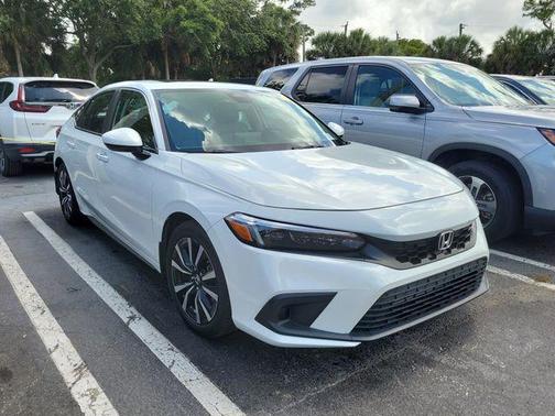 Platinum White Pearl 2024 Honda Civic EX-L
