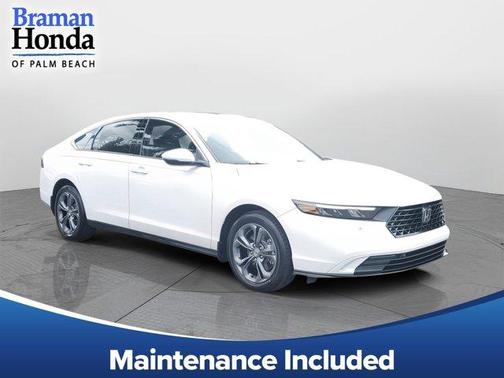 Platinum White Pearl 2025 Honda Accord Hybrid EX-L