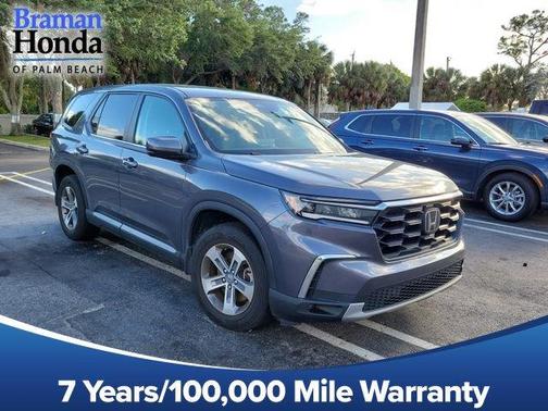 Modern Steel Metallic 2024 Honda Pilot EX-L 7-Passenger