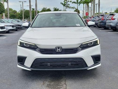 Platinum White Pearl 2024 Honda Civic LX
