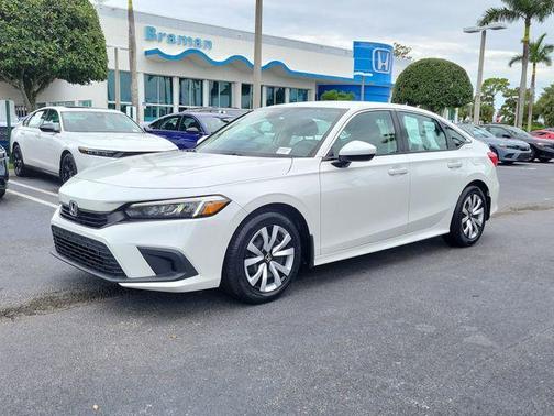 Platinum White Pearl 2024 Honda Civic LX