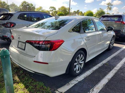 Platinum White Pearl 2024 Honda Civic LX