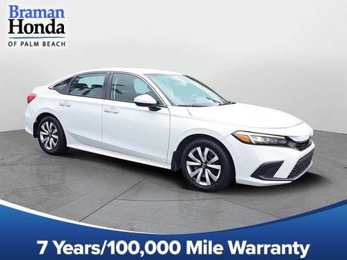 Platinum White Pearl 2023 Honda Civic LX