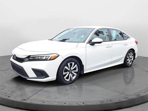 Platinum White Pearl 2023 Honda Civic LX