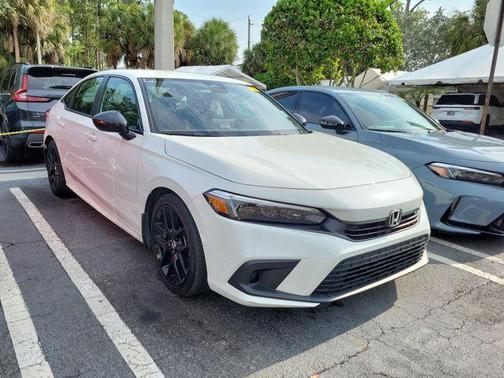 Platinum White Pearl 2024 Honda Civic Sport