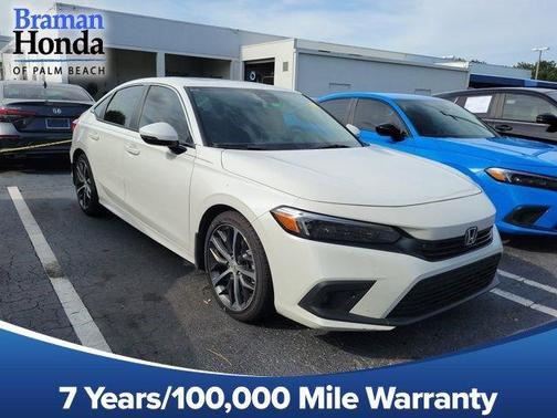 Platinum White Pearl 2024 Honda Civic Touring