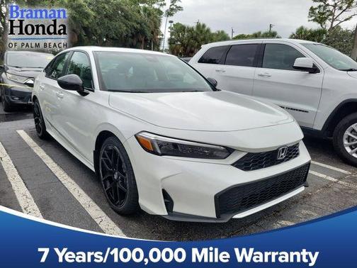 Platinum White Pearl 2025 Honda Civic Hybrid