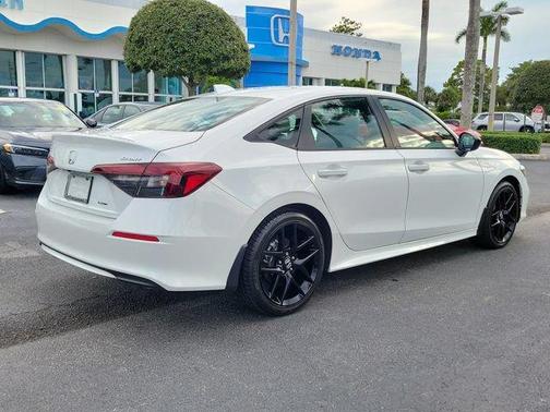 Platinum White Pearl 2025 Honda Civic Hybrid