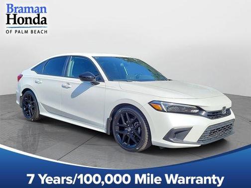 Platinum White Pearl 2024 Honda Civic Sport
