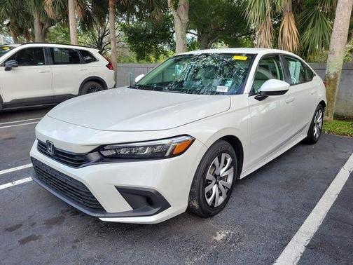 Platinum White Pearl 2024 Honda Civic LX