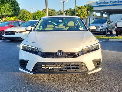 Platinum White Pearl 2024 Honda Civic LX
