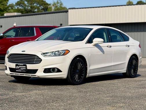 White Platinum Tri-Coat Metallic 2013 Ford Fusion Titanium Sedan